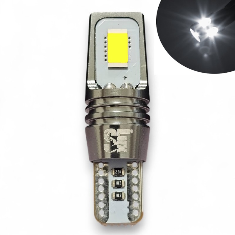 Lampada Led T10 W5W Super Canbus CSP Bianco 6000k Posizione e Retromarcia