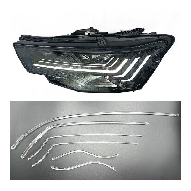 Fibra Ottica Policarbonato DRL Sinistro Audi A6 C8 Matrix Ricambio Faro Led Acrylic Tube Guide Strip Light