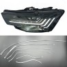 Fibra Ottica Policarbonato DRL Sinistro Audi A6 C8 Matrix Ricambio Faro Led Acrylic Tube Guide Strip Light