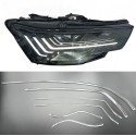 Fibra Ottica Policarbonato DRL Destro Audi A6 C8 Matrix Ricambio Faro Led Acrylic Tube Guide Strip Light