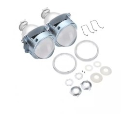 Coppia PROIETTORI LENTICOLARI da Assemblare 3 Pollici SILVER Retrofit Mini H1