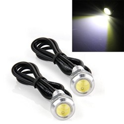 Coppia LED DRL 1,5 W Bianca Alta Potenza con Vite Auto Moto Camion 12v 24v