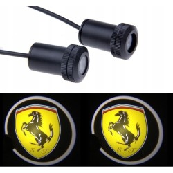 Proiettore Logo LED FERRARI F355 per Portiera con Batteria no Fori no Connessioni Plug & Play