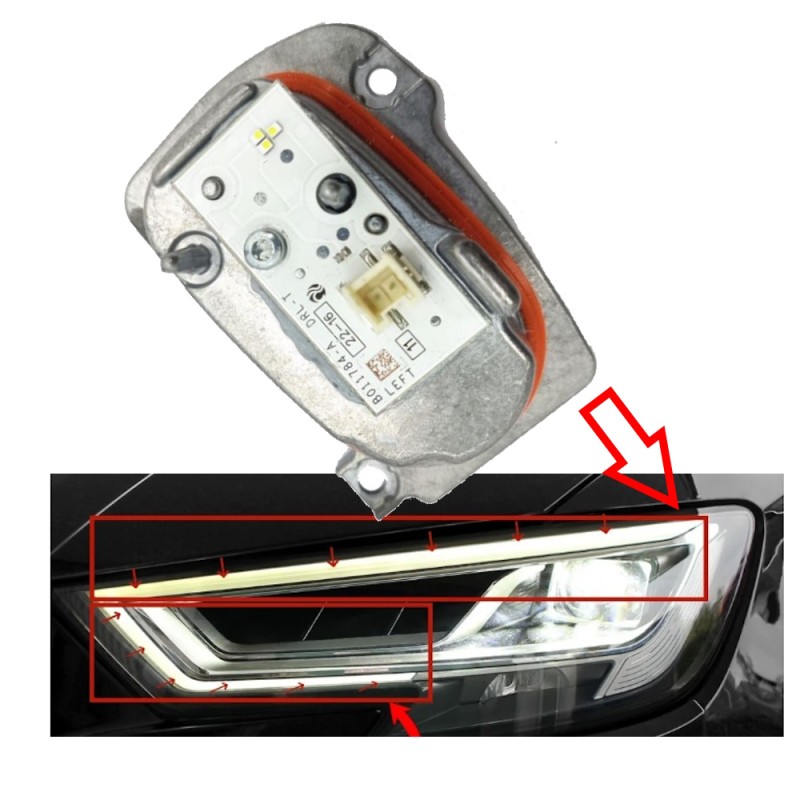 Modulo Led 8V0998473B Matrix Marcia Diurna Audi A3 S3 RS3 8V Sinistra Daytime Running Light