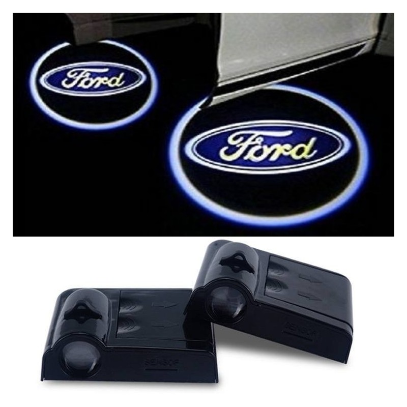 Proiettore Logo LED FORD Cougar per Portiera con Batteria no Fori no Connessioni Plug & Play