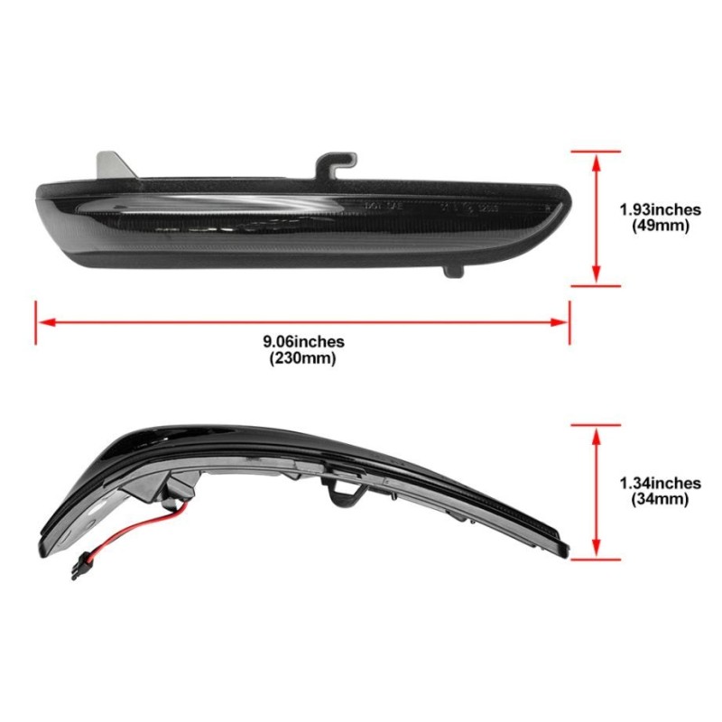 dimensioni  Citroen C3 IV Freccia Led Sequenziale Specchietto Dinamico Mirror Light