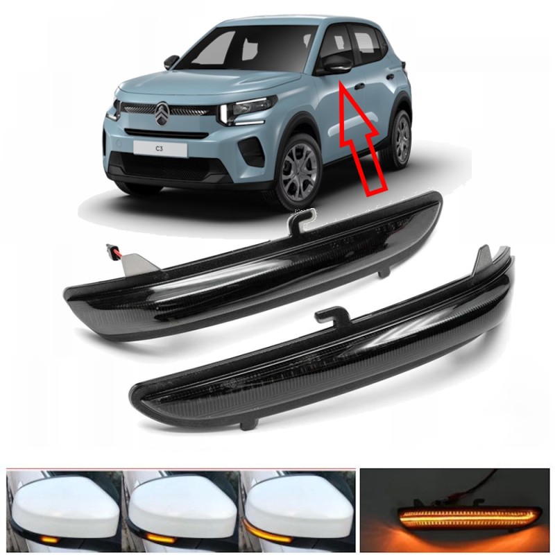 Citroen C3 IV Freccia Led Sequenziale Specchietto Dinamico Mirror Light