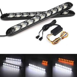 FLEXIBLE DRL SECUENCIAL 9LED BLANCO/ÁMBAR