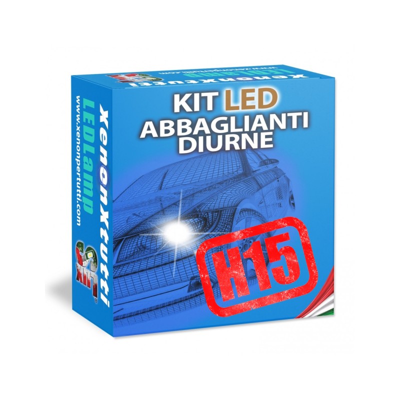 Lampade Led Diurna e Abbaglianti H15 per MERCEDES-BENZ Classe GLK - X204 (2008 - 2015) con tecnologia CANBUS
