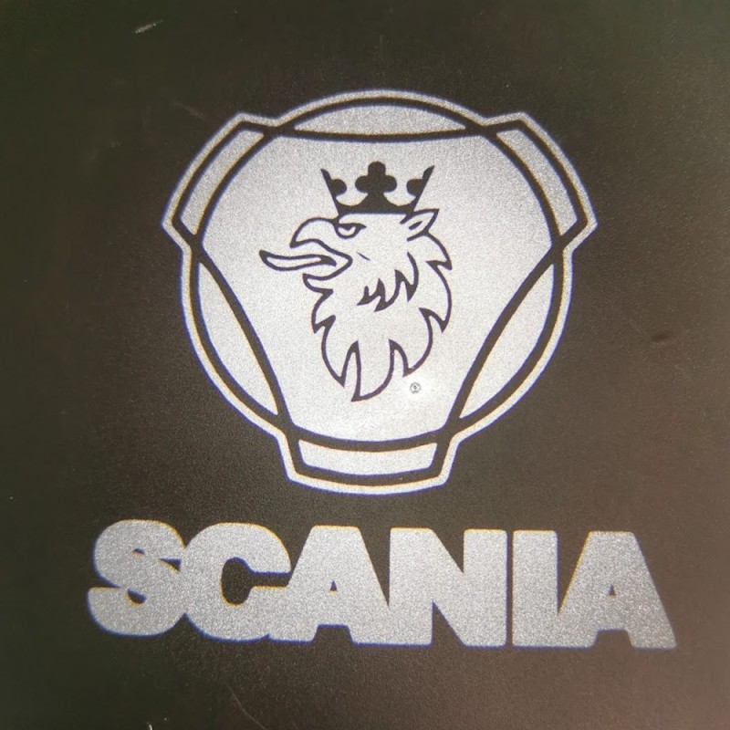 effetto Proiettore Logo LED Scania 24V per Portiera Fori Camion Automezzi