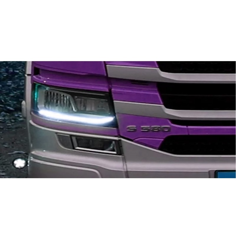 Changed result Fiber Optic Polycarbonate DRL SCANIA Right Replacement Headlight Acrylic Tube Light Guide