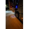 kit installato Proiettore Logo LED Volvo 24V per Portiera Fori Camion Automezzi