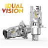 Lampade Led H4 Dual Vision 50w Stessa Dimensione Originale Canbus 6000k Anabbagliante Abbagliante