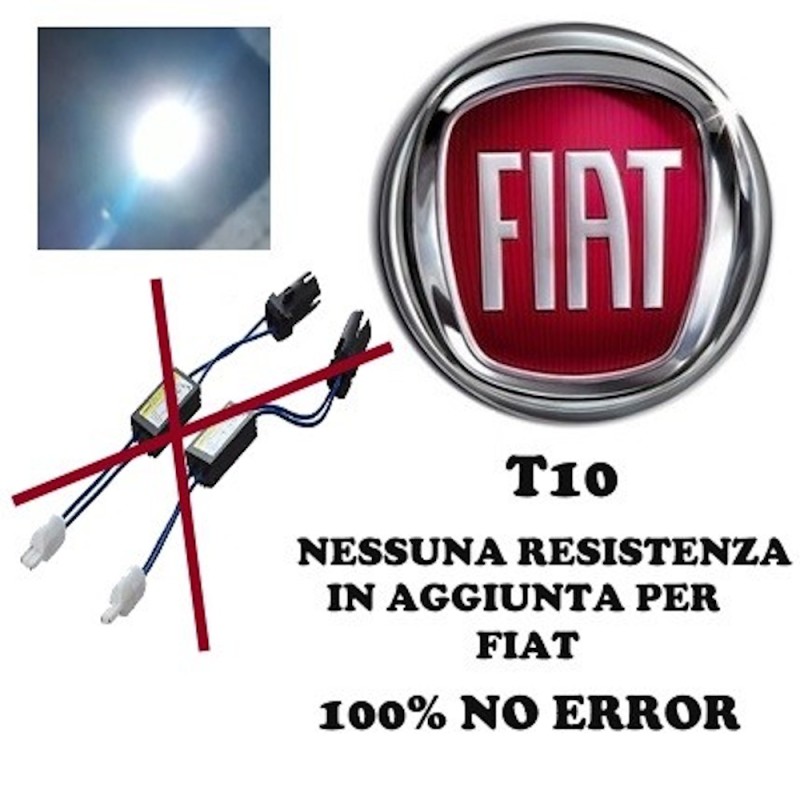 LED T10 SPECIFICA FIAT 100% NO ERROR SUPER CANBUS