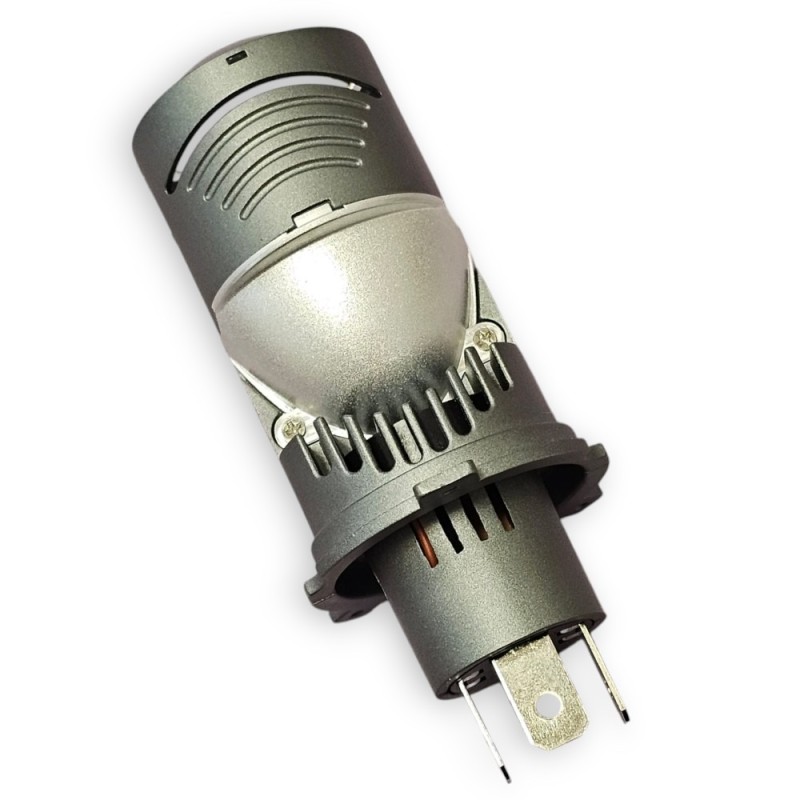 superiore Kit Proiettore Mini H4 Bi-Led Lenticolare All In One 70W T25