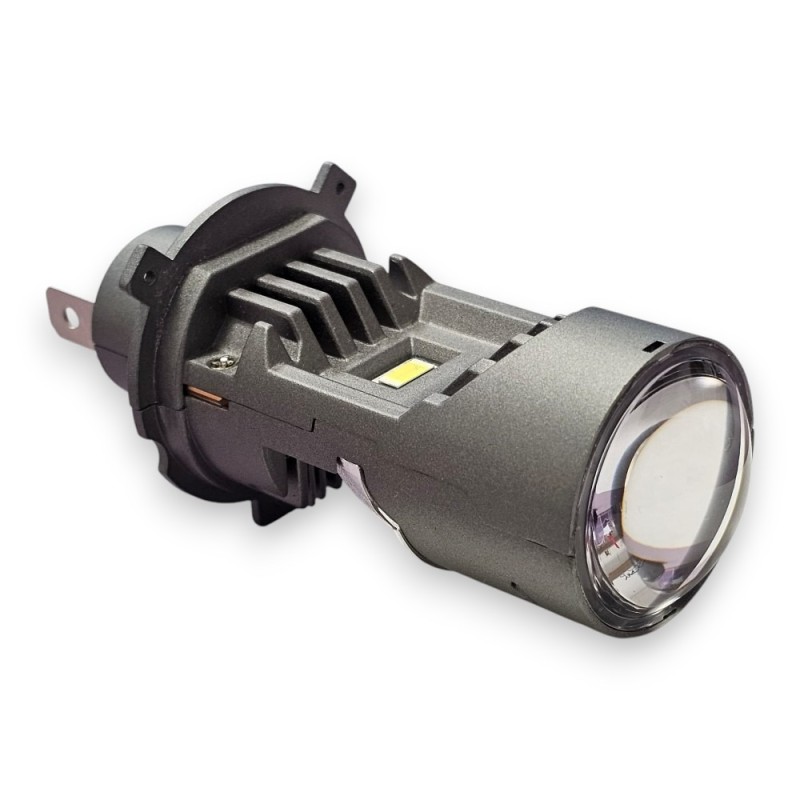 parte inferiore Kit Proiettore Mini H4 Bi-Led Lenticolare All In One 70W T25