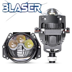 Proyector lenticular LED de 3 pulgadas, 75 W, 12 V, 6000 K, con 3 láseres