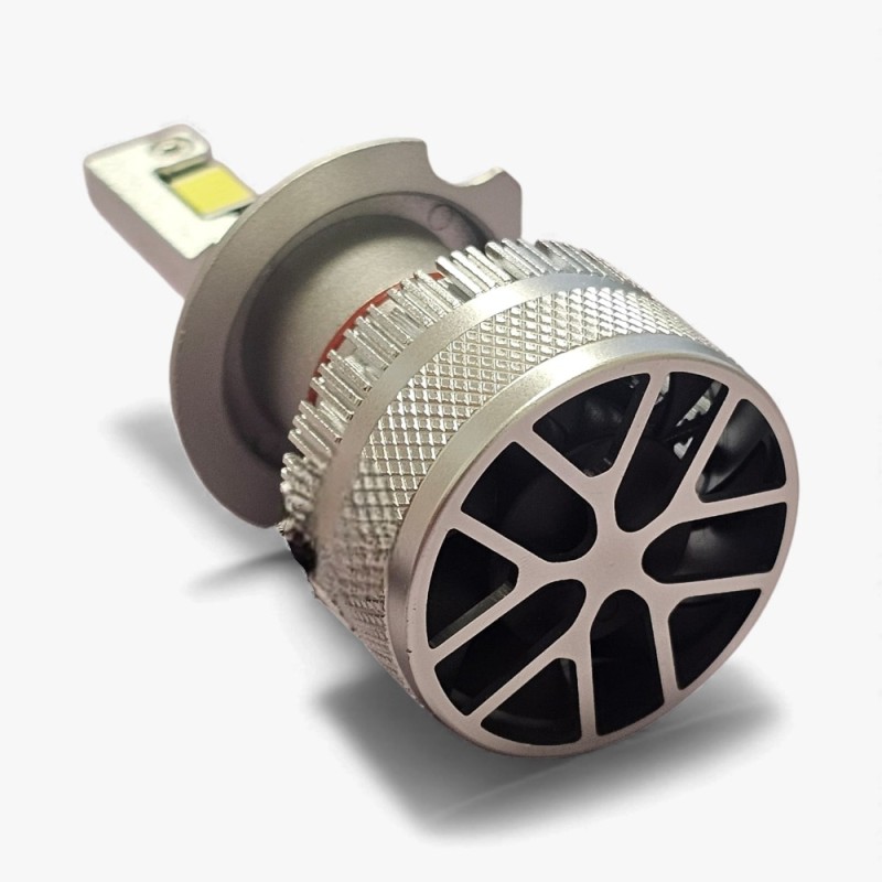 ventola Kit Led H7 75W XL COPPER 13600 Lumen 6000K Lenticolare e Parabola Altissima Potenza