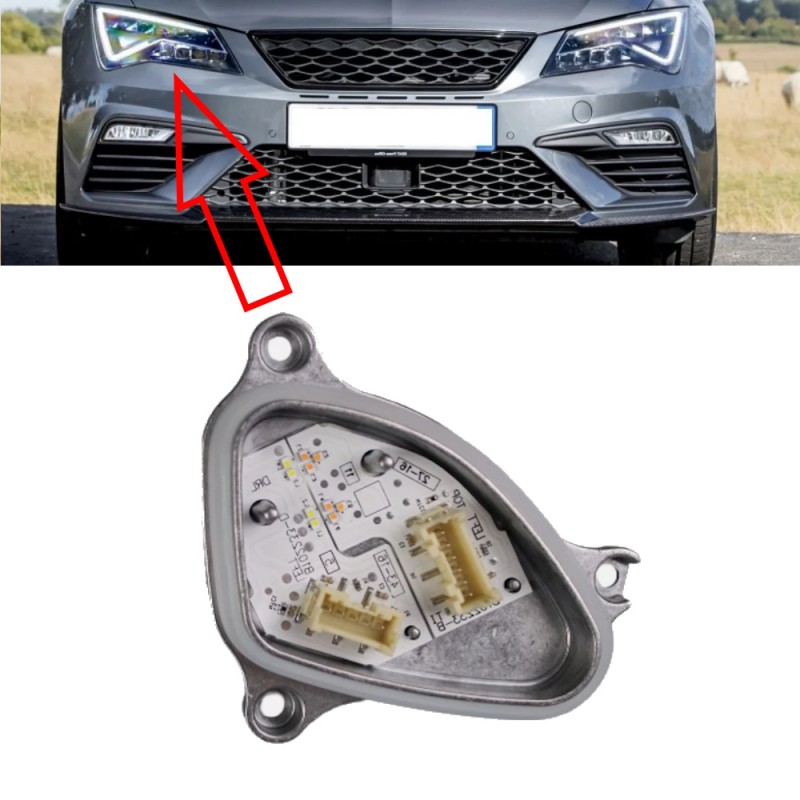 Seat Leon 90112020 5F0941476A B102234-D Right Headlight LED Module Daytime Running Light