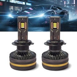 Kit LED H7 120W XXL COBRE 16000 Lumen 6500K Lenticular y Parabólica Muy Alta Potencia