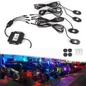 Kit Led Sotto Scocca 4 Placchette RGBW Alta Potenza con Effetti Wifi Android I-Phone