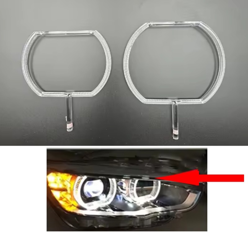 Fiber Optic Polycarbonate BMW 1 Series F20 Right DRL Replacement Headlight LED Acrylic Tube Guide Strip Light