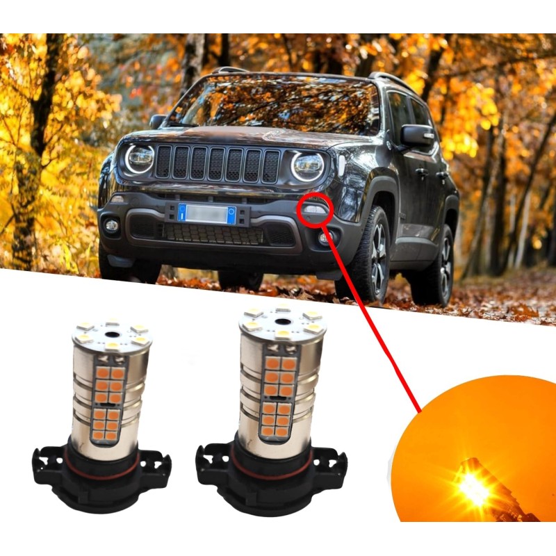 Lampade Led Frecce Anteriori PSY24W JEEP Renegade Restyling con Tecnologia CANBUS