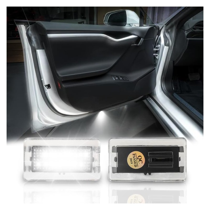 Iluminación LED debajo de la puerta para el espacio para los pies, el interior y el maletero, adecuada para Tesla Model S Model 