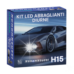 Lampade Led Diurna e Abbaglianti H15 per FORD Ranger III (2013 - 2020) tecnologia CANBUS Kit 6000k Luce Bianca