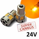 Led 1156 BA15S BAU15S PY21W 24V Super Canbus Arancione Freccia Indicatore di Direzione STAR Series