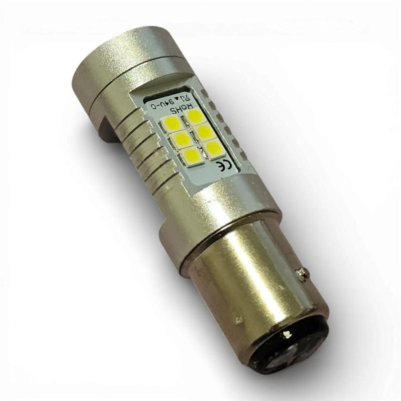 laterale Lampada Led P21/5W Bay15d Led 21 x 3030 SMD Bianco 6000k