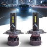 Bombillas LED H4 SERIE CORTA Luz blanca 6000k Canbus Alta potencia 65W Luz baja Luz alta