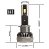 H1 65W SHORT SERIES LED Kit measurements White Light 6000k Canbus High Power 65W Lenticular and Parabola