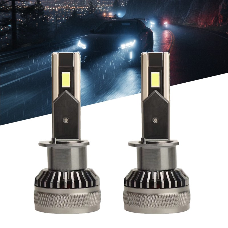 Kit Led H1 65W SHORT SERIES Luce Bianca 6000k Canbus Alta Potenza 65W Lenticolare e Parabola