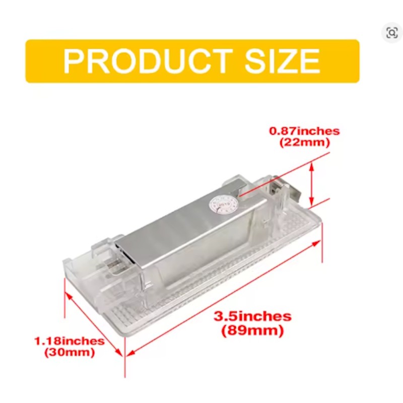 dimensioni Luce LED Bagagliaio VW Golf 5 6 7 Passat Tiguan Polo SEAT Ibiza Leon Plafoniera Bianco  6000K 18 SMD Canbus