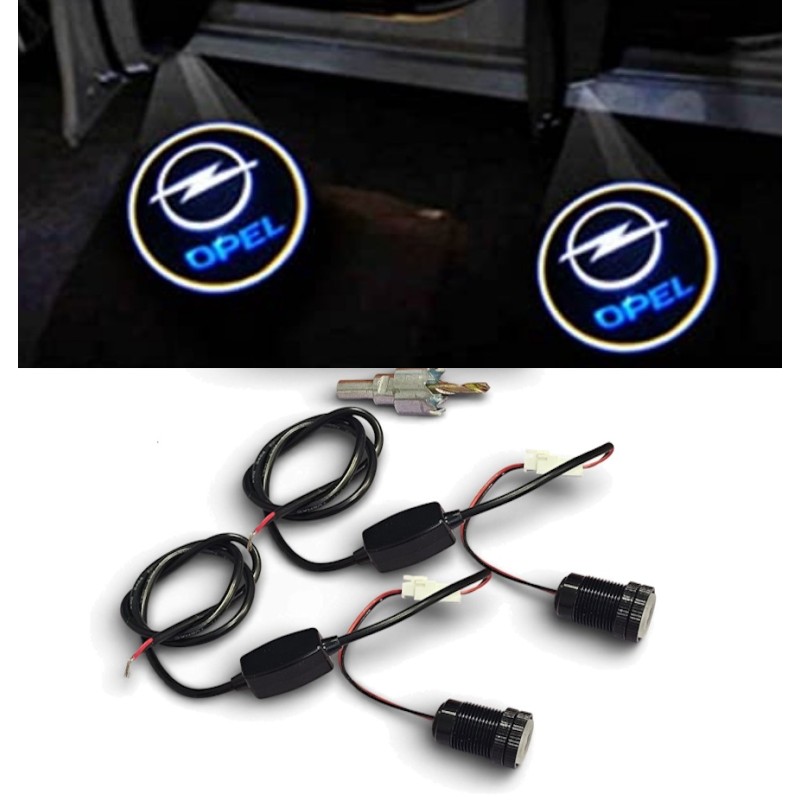 Opel LED Logo Projector Glass Under Door Welcome Light