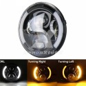 FARO LED 7" MOTO HARLEY SCOOTER CON FRECCIA SEPARATA