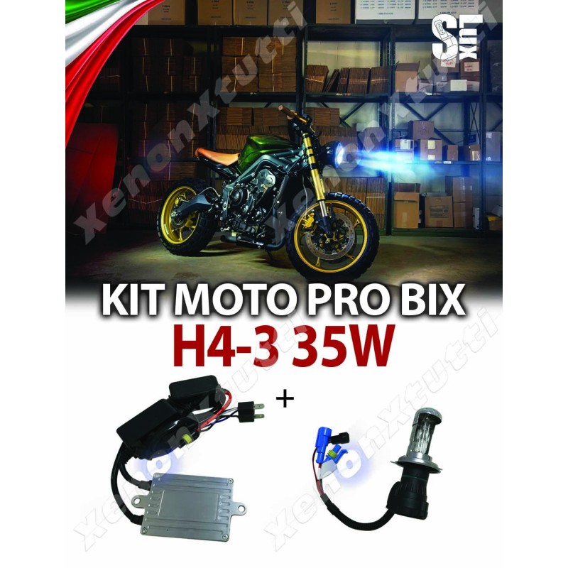 KIT PRO BIXENON SLUX METAL H4-3 MOTO 35W AC