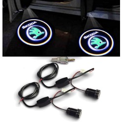 Proiettore Logo Led Skoda Vetro Sotto Porta Luce Benvenuto