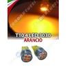 COPPIA LED T10 4 LED ARANCIO 3030
