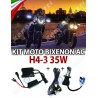 KIT BIXENON SLIM H4-3 MOTO 35W AC