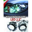 PROIETTORE BI-LED LENTICOLARE H4 H1 H7 2,5"