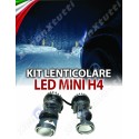 PROIETTORE MINI H4  BI-LED LENTICOLARE ALL IN ONE