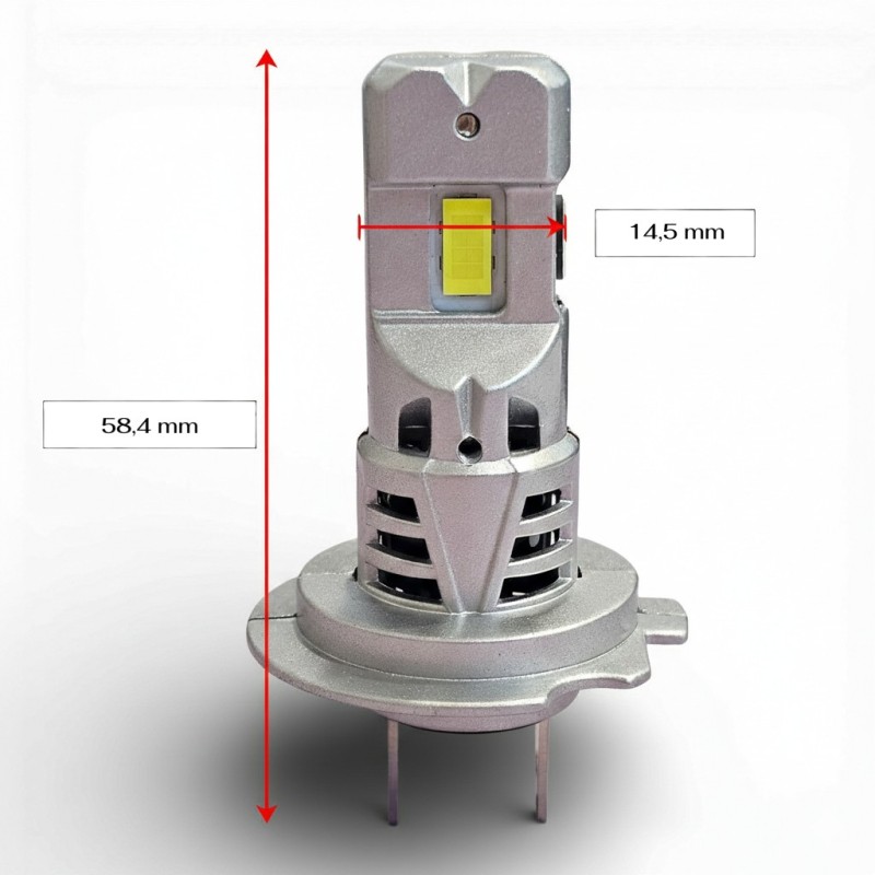 H7 TRIPLE LIGHT 30W 6000K LED Bulbs + Canbus Uniform Same Size as Original