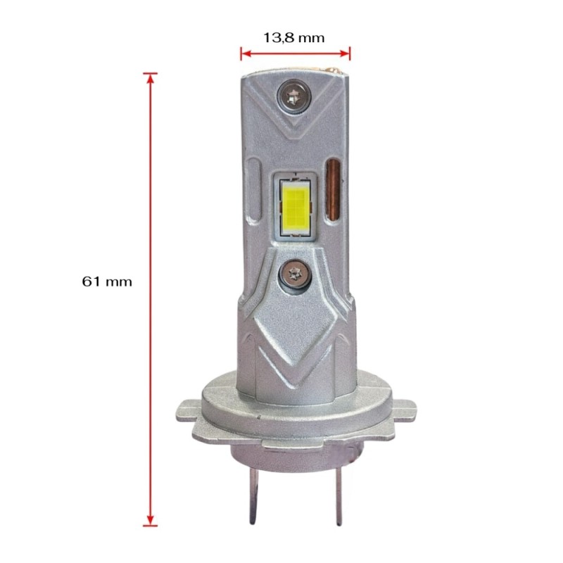 H7 LED Bulbs Short Easy 15W Same Size as Original 6000K 20W