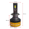 Kit LED H7 de 3 potencias: 133W, 90W, 55W y estroboscópico para lenticular y parabólico, radio definido de muy alta potencia.