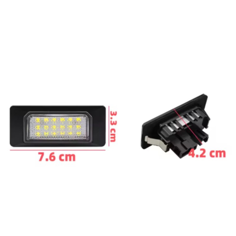 misure  Plafoniere Led Targa Volkswagen 6000k Placchetta 3af943021 1k9943021