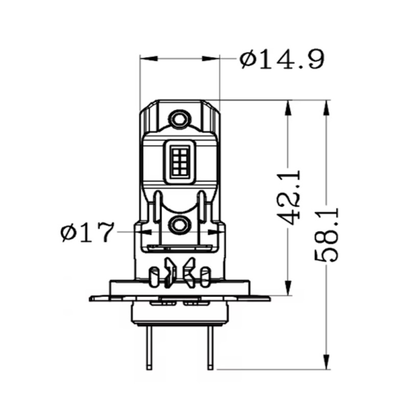 misure Lampade Led H7 Vintage stesso Colore Alogeno VENTOLA 3000K Gialle Canbus Stessa Misura Originale REVOLUTION