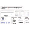 MEASURES 18 Pieces Dreamcolor RGB Acrylic Symphony Light LED Ambient Light Car Interior Decorative Fiber Optic Dashboard