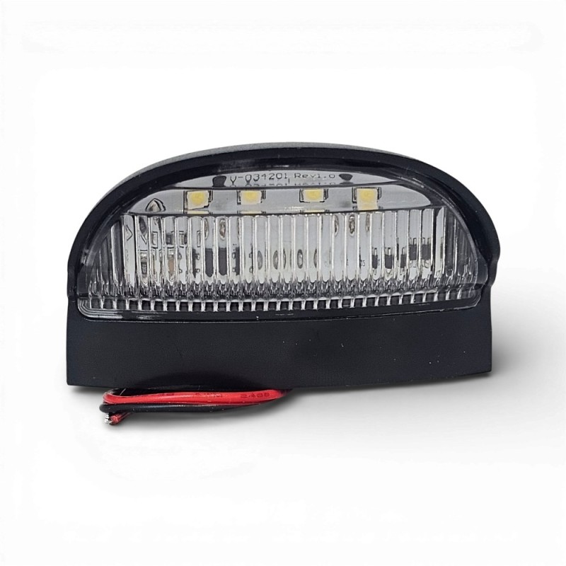 vista placca led Plafoniera Targa Led 12V e 24V Universale Placchetta Completa Bianca 6000k